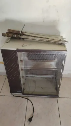 Forno frango giratório 5 espetos