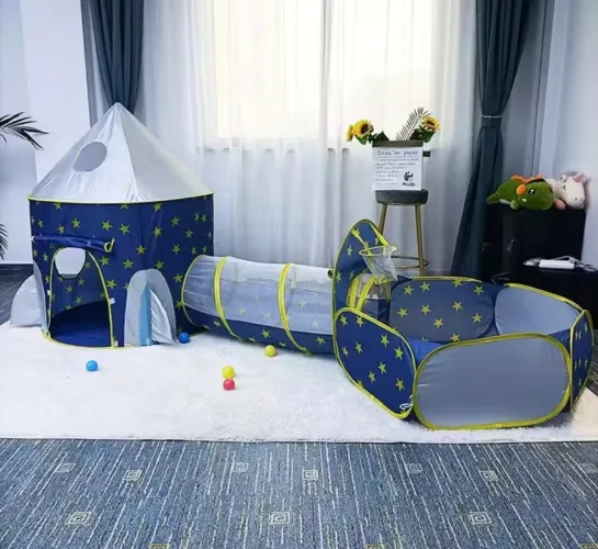 Barraca Infantil com Túnel e Piscina de Bolinhas (+ Bolinhas grátis) 