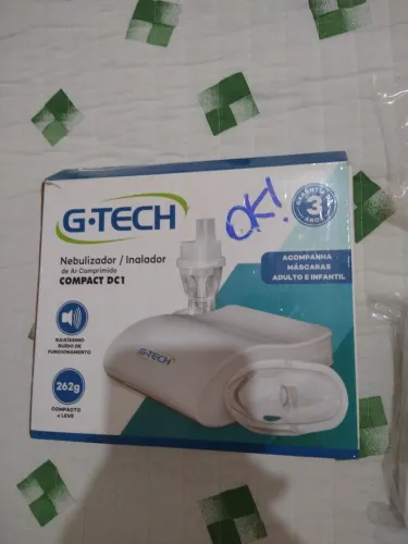 Nebulizador e Inalador G-Tech Compact DC1 G-Tech Novo