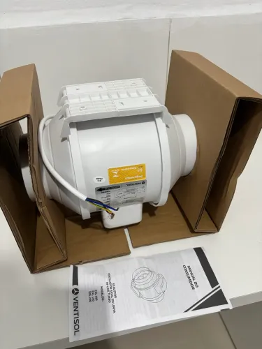 Exaustor Axial Turbo 100mm em Linha Ventisol