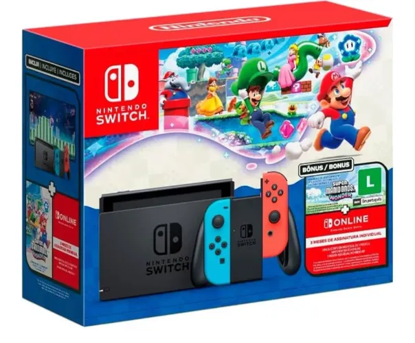 Nintendo Switch V2 ainda na caixa lacrado 