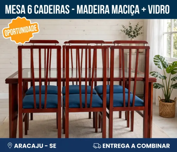 Vendo linda mesa 06 lugares .
