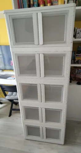 Armário plástico modular dobrável 75L