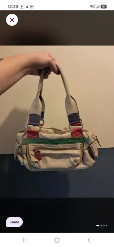 Bolsa de couro legítimo colorida
