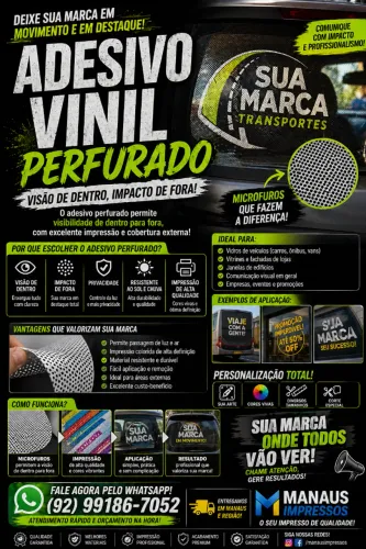 adesivo vinil perfurado