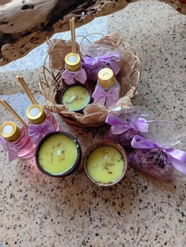 Kit de Velas aromatizada escaladas pés óleo essencial