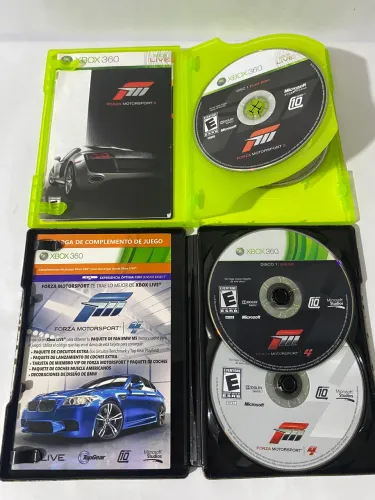 Lote Coleção Forza Motorsport 3 e Forza Motorsport 4 Steelbook Xbox 360 Mídia Física