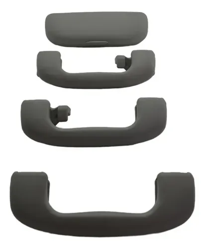 Kit Com 3 Alça Teto Pqp + Porta Oculos Gm Tracker 2014 Orig Cinza-escuro