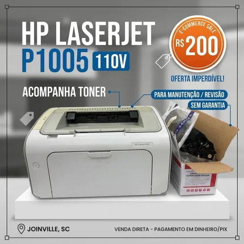 Impressora HP Laserjet para manutenção