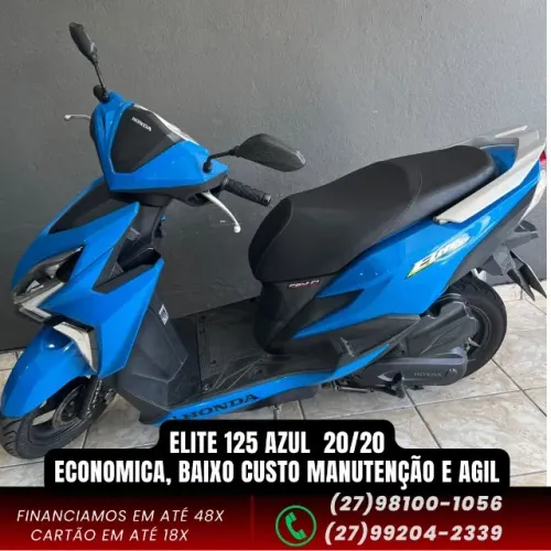 ELITE 125 azul gasolina 20/20 meio de transporte urbano extremamente prático