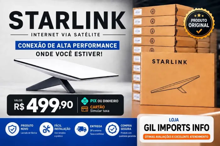 STARLINK MINI NOVA E LACRADA - INTERNET VIA SATÉLITE -