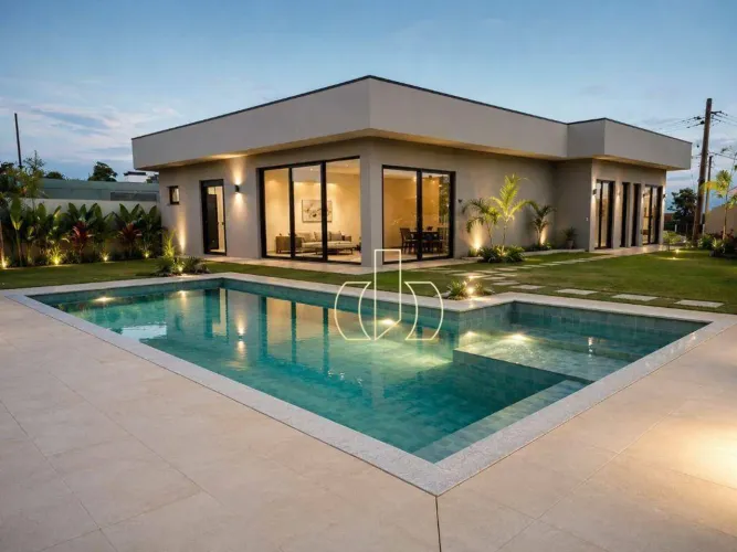 Casa com piscina 4 suítes 1 master à venda, 281 m² por R$ 2.500.000 - Condomínio Residenci