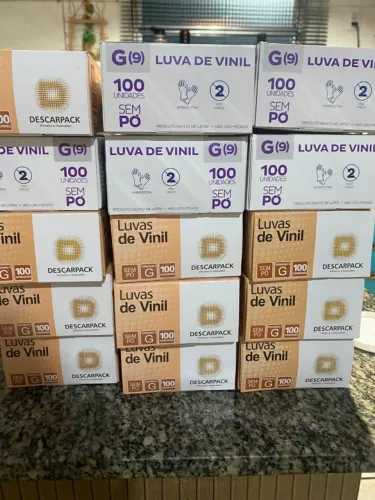 Luvas de Vinil Sem Pó