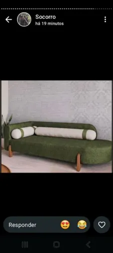 Sofá suede 1,60m
