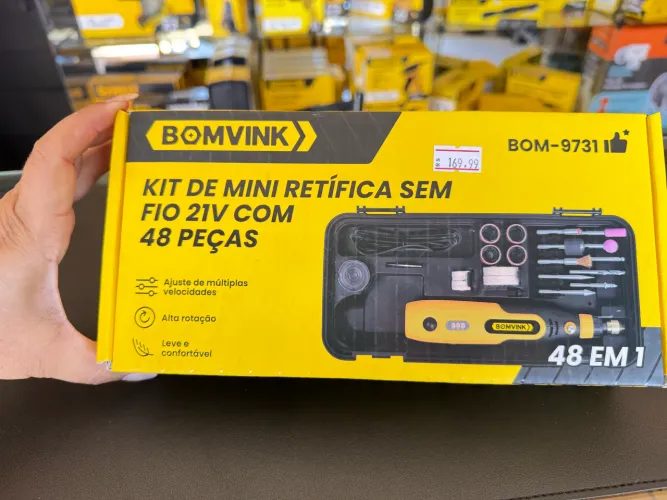 Mini Retífica 21V 48 peças 