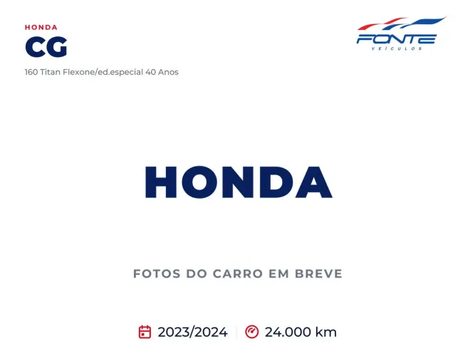 CG MOTO STREET TITAN 160 CC FLEX BAIXA QUILOMETRAGEM VERMELHA 2023/2024