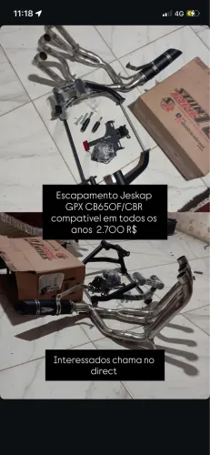 Escape esportivo Jeskap GPX CB650F
