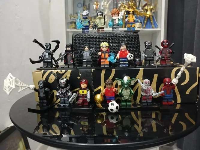 Lego Naruto, Dragon Ball, Homem Aranha, X-Men, Marvel, futebol- 13 cada