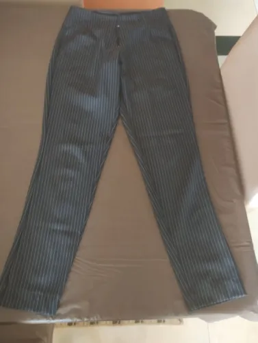 Calça Alfaiataria Azul Marinho Risca de Giz