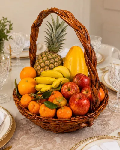 Fruteira artesanal ou cesto de pães