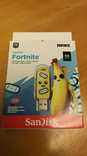 Pendrive sandisk edicao fortnite peely 64gb