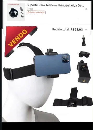 Suporte de cabeça para celular