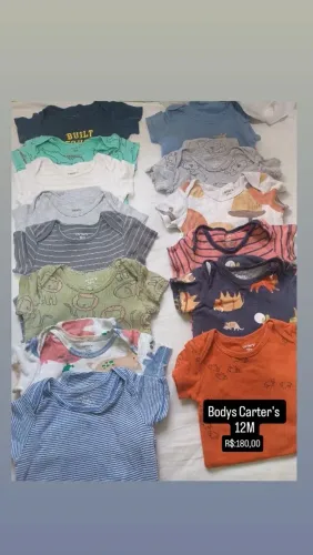 Kit com 14 bodys da carter's 12M
