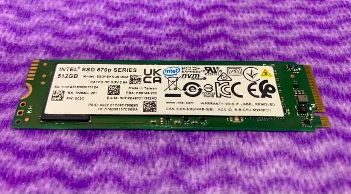NVME Intel 512GB