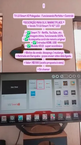 TV LG 42 POLEGADAS