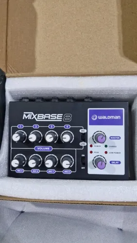 Mixer Waldman Mix Base 8 - Mesa de Som 8 Canais Compacta