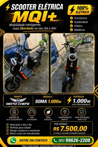 Moto elétrica Moto Chefe SOMA 1000w