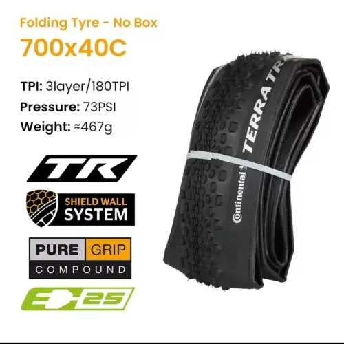 Par Pneus Continental Terra Trail 700 x 40 TR Para Gravel