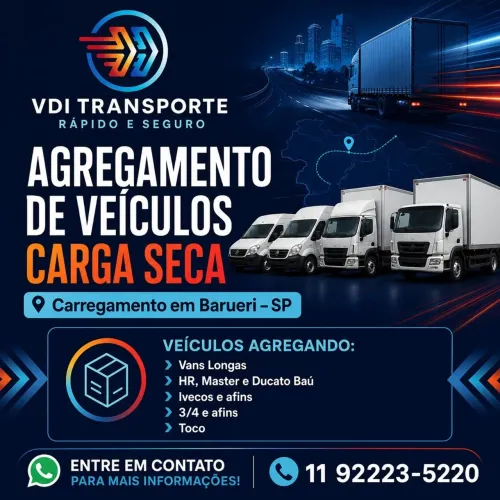 Agrega-se Veículos Carga Seca