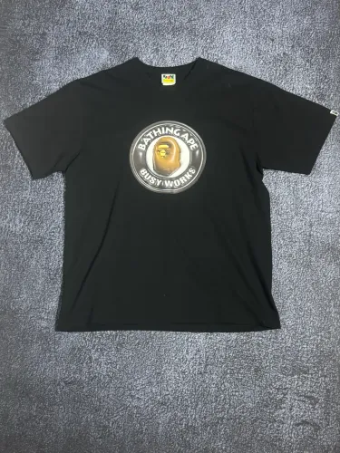 Camiseta Bape Original Preta Busy Works Masculina - Usada 1 Vez (Loja NY)