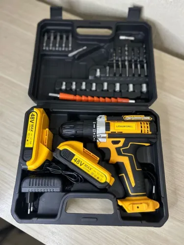 ? PARAFUSADEIRA 48V + 2 BATERIAS + KIT 25PCS + MALETA | NOVA