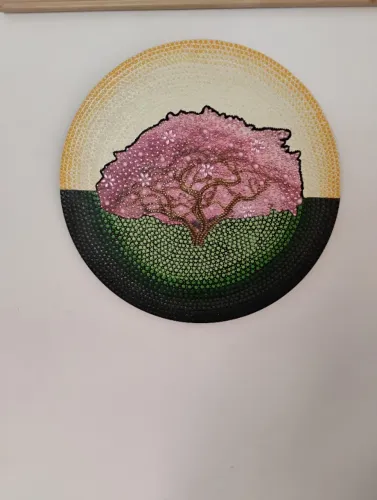 Decoração de parede árvore da vida com strass