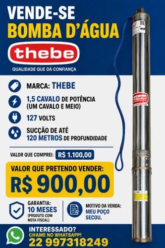Vendo Bomba d'água
