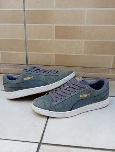 Tênis Puma Smash V2 Masculino - Chumbo+Branco