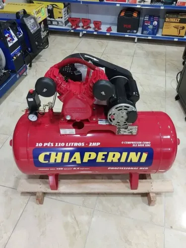 Compressor de Ar 110L Chiaperini Profissional Red - Novo/Loja