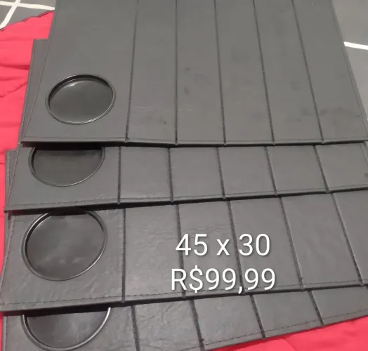 Seis souplast corino com porta copos
