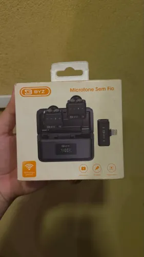 Microfone de Lapela Sem Fio BYZ Duplo para iPhone