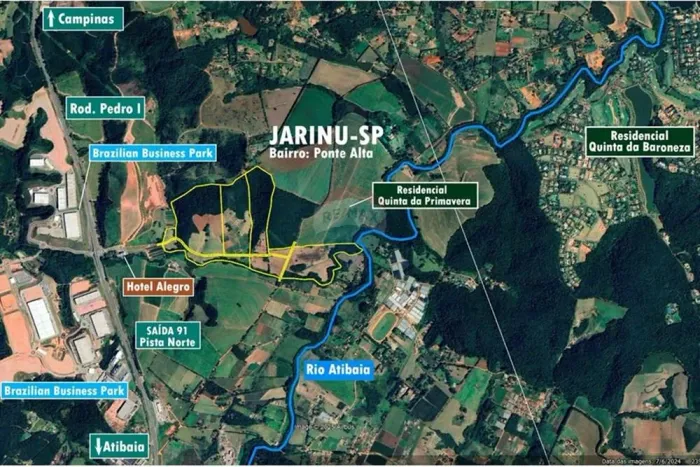 Área em Jarinu-SP. com 980.548 m² a 600 mts da Rod. D. Pedro I (Km 91)