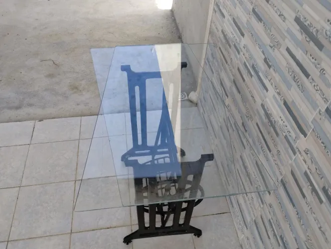 Pé de máquina decoração