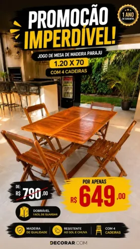 Conjunto de mesas maciças a partir de 500 reais