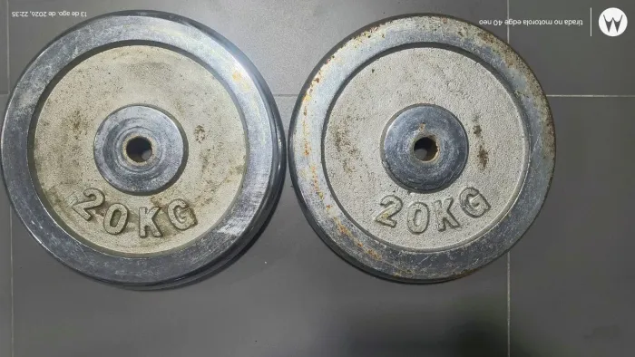 Anilhas de 20kg cromadas