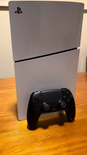 PS5 Slim 1TB, Mídia física, Completo.