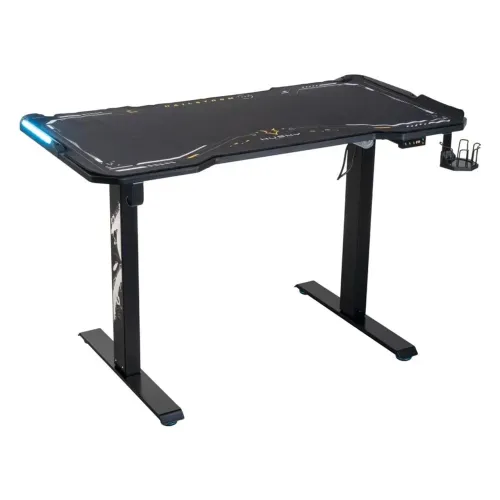 Mesa Gamer Husky Gaming Hailstorm 900, Preto, Regulagem de Altura Automática, RGB