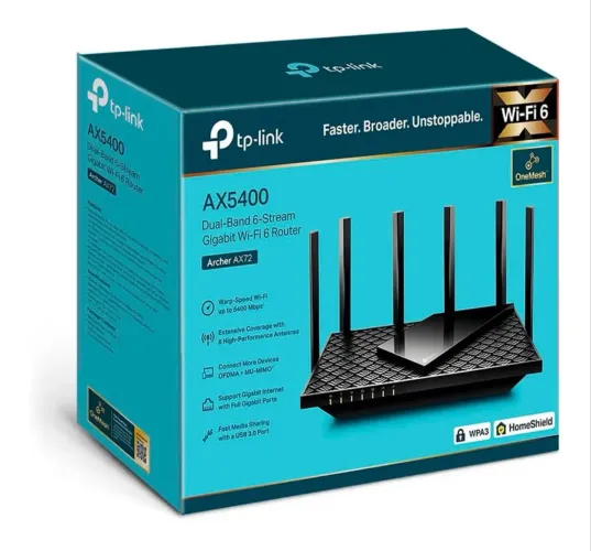 Roteador TP-Link Archer AX72 Wi-Fi 6 | AX5400, Dual Band 2.4/5 GHz
