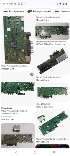 Kdl 32ex655 peças 