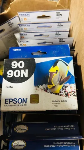 LOTE 17 CARTUCHOS EPSON TN90 PRETO ORIGINAL
